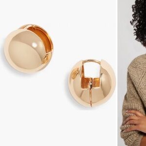 Open Edit Orb Huggie Hoop Earrings